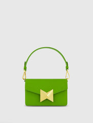 Mini Leather Shoulder Handbag With Gold Hardware
